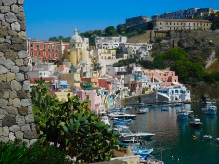 Villas on the sea Procida Island Italy - italy, villas, procida, sea, sun