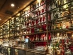 shelves behind a bar hdr