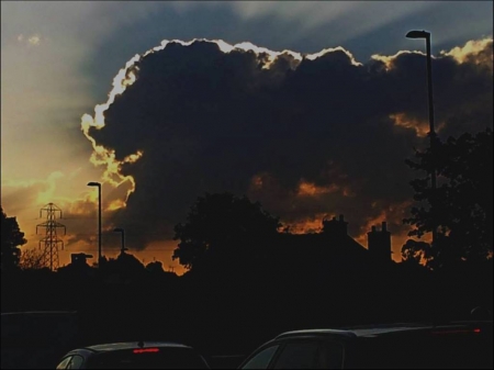 The Lion Sleeps Tonight. - sky, sunset, lion, cloud