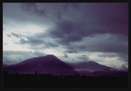 Moody mountain evening sky. - mountains, evening, moody, turkey