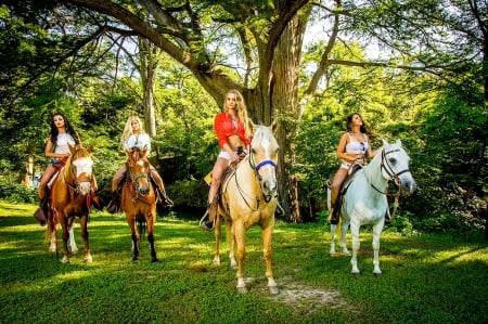 We Ride Hard' - women, fun, female, boots, fashion, models, brunettes, western, girls, cowgirls, style, horses, blondes, ranch