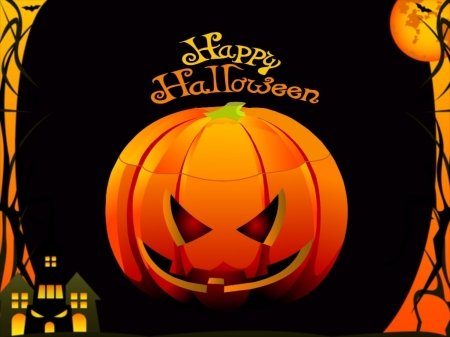 Happy Halloween - Pumpkin, Ghosts, Ghouls, Halloween