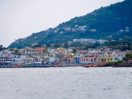 Houses by the sea Italy - Italy, sea, houses, sun, holdiays