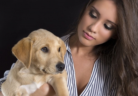 Friends ღ - girl, dog, friends, love