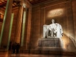 the lincoln memorial at night hdr