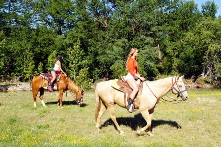 We Love To Ride - women, fun, female, boots, fashion, models, brunettes, western, girls, cowgirls, style, horses, blondes, ranch