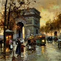 View of the Arc de Triomphe 