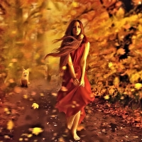 Woman and Fox