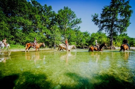 Into The River - women, fun, female, boots, fashion, models, brunettes, western, girls, cowgirls, style, horses, blondes, ranch