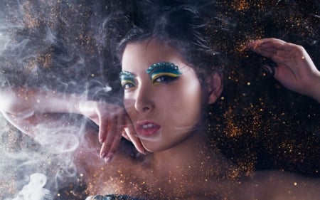 Pretty Face - woman, face, sparks, model