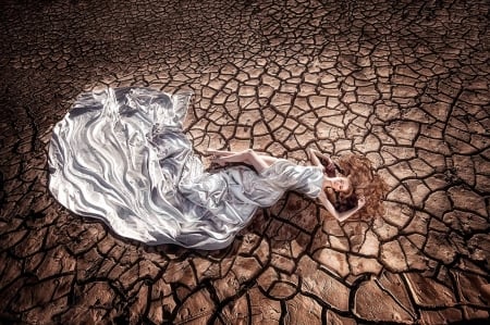 Beauty - beauty, lying, woman, dried