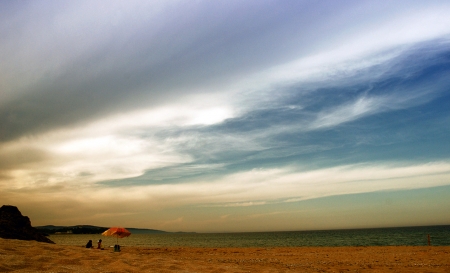 Beach - beach, cool, sea, clouds