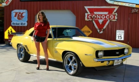 1969-Chevrolet-Camaro - yellow, classic, gm, model