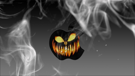 scary apple pumpkin - scary, apple, pumpkin, mac