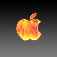 apple in fire