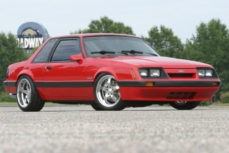 1986-Mustang-Coupe - ford, 1986, chrome wheels, red