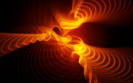 sound wave - orange, wave, abstract, sound