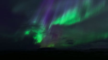 Sky lights - nature, sky, land, lights