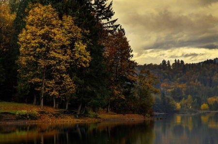 The Serenity of Autumn - nature, fall, autumn, rivers, serenity