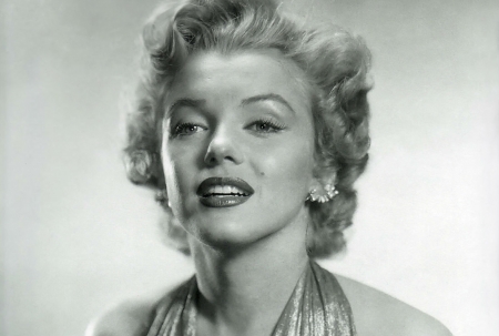 Marilyn Monroe - black, white, marilyn monroe, woman, girl, bw, face, actress