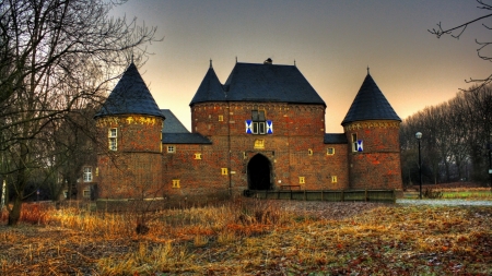 Castle - fall, Germany, Castle, architecture, medieval