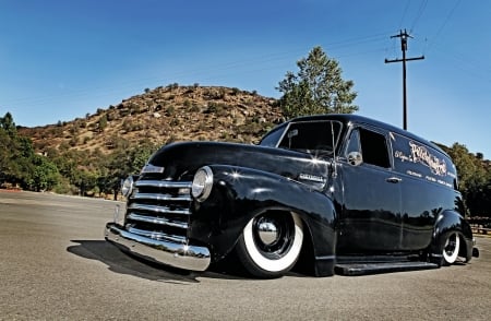 1952-Chevrolet-3100-Panel - classic, whitewalls, black, gm