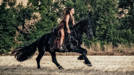 Riding The WInd - style, girls, western, women, models, ranch, cowgirls, horses, fun, female, fashion