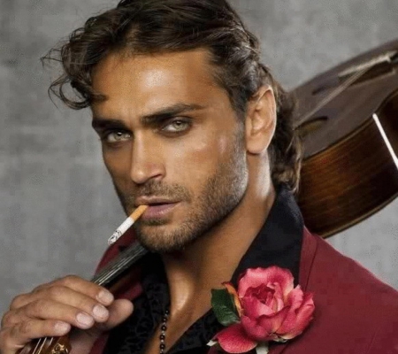 Handsome - Theo Theodoridis, handsome, model, rose, man