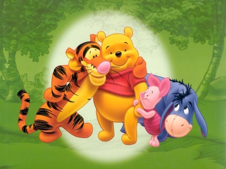 winnie and friends - piglet, eehaw, winnie, pooh, tigger