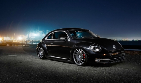 VW_Beetle - bug, vw, black, custom wheels