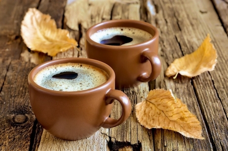 Coffee - autumn, coffee, photography, wallpaper, leaf, still life, cup, softness, abstract, fall, leaves