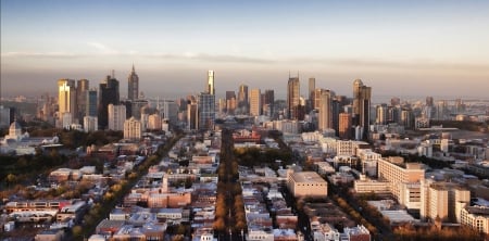 melbourne skyline - city, skyscrapper, melbourne, building