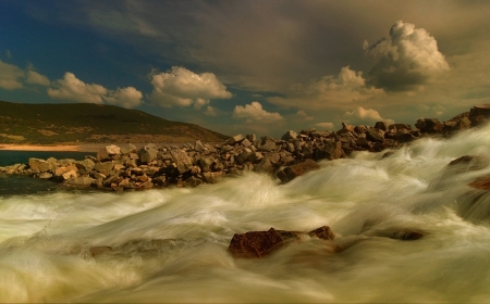 Fresh Water - nature, water, cloud, river