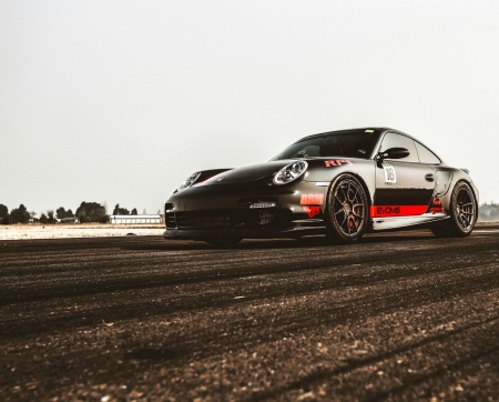 Porsche-997-Turbo - porsche, track, black, turbo