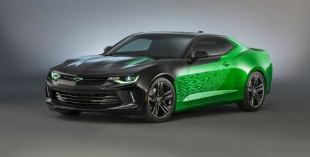 2016 Chevrolet Camaro Krypton Concept - bowtie, black, gm, green