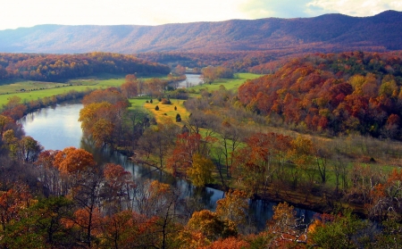 Shenandoah River, West Virginia - autumn, trees, forest, leaves, colors