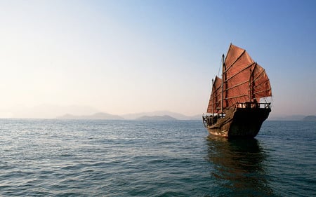 China - Ship - windows7theme, china, ocean, ship