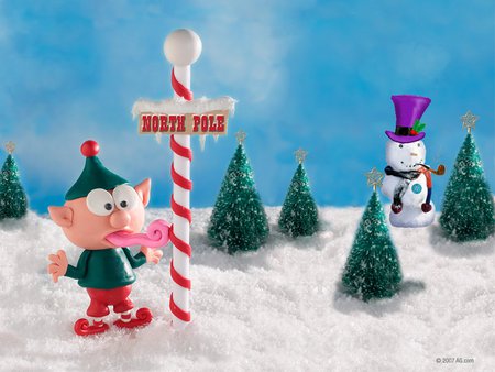 Elf - elf, snow, 3d, funny, christmas