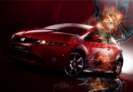 Type R Civic - abstract, civic, car, honda, tuning, typer