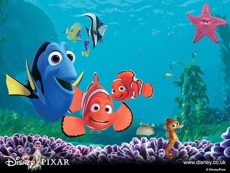 finding nemo - starfish, ocean, fish, wallpaper