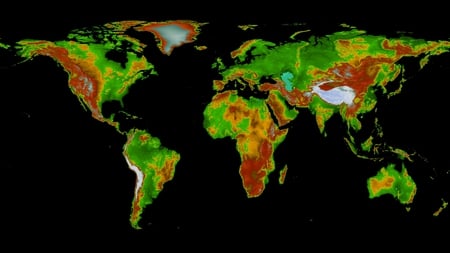 Neon Earthviews - yellow, neon, earth, neon earth, world, red, green, colored, continents, earthview