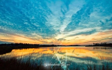 Wallpaper 56 - Windows 7 - lake, windows, sky, seven, microsoft, water, mountains, windows 7, nature, blue, tree, 7