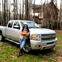 Cowgirl's Drive Chevy Trucks