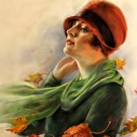 Vintage Autumn Lady