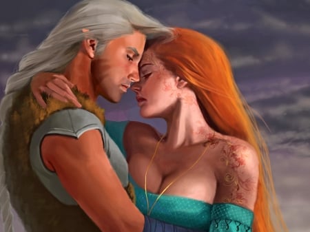 My Truest Love - tattoo, women, love, redhead, elf, magic, romance, fantasy