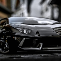 black lamborghini aventador