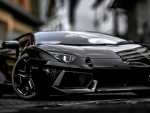 black lamborghini aventador