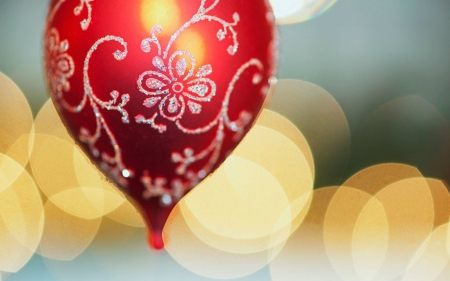 Christmas Decor - bokeh, Christmas, red, decor