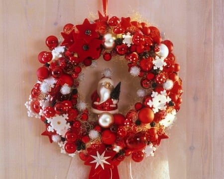 Christmas Wreaths - decor, wreaths, christmas, red