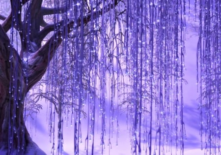 Frozen - ice, purple, movie, branch, disney, tree, fantasy